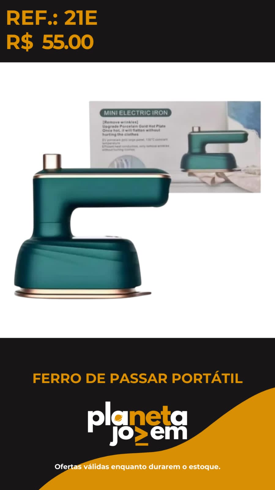 Mini Ferro De Passar Portatil